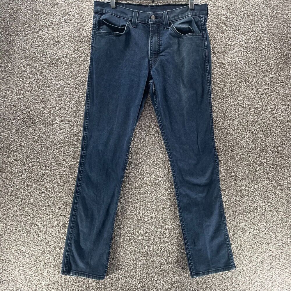 Levis Jeans Mens 34x30 Blue Denim Pants 511 Straight Fit Cotton Adult Medium